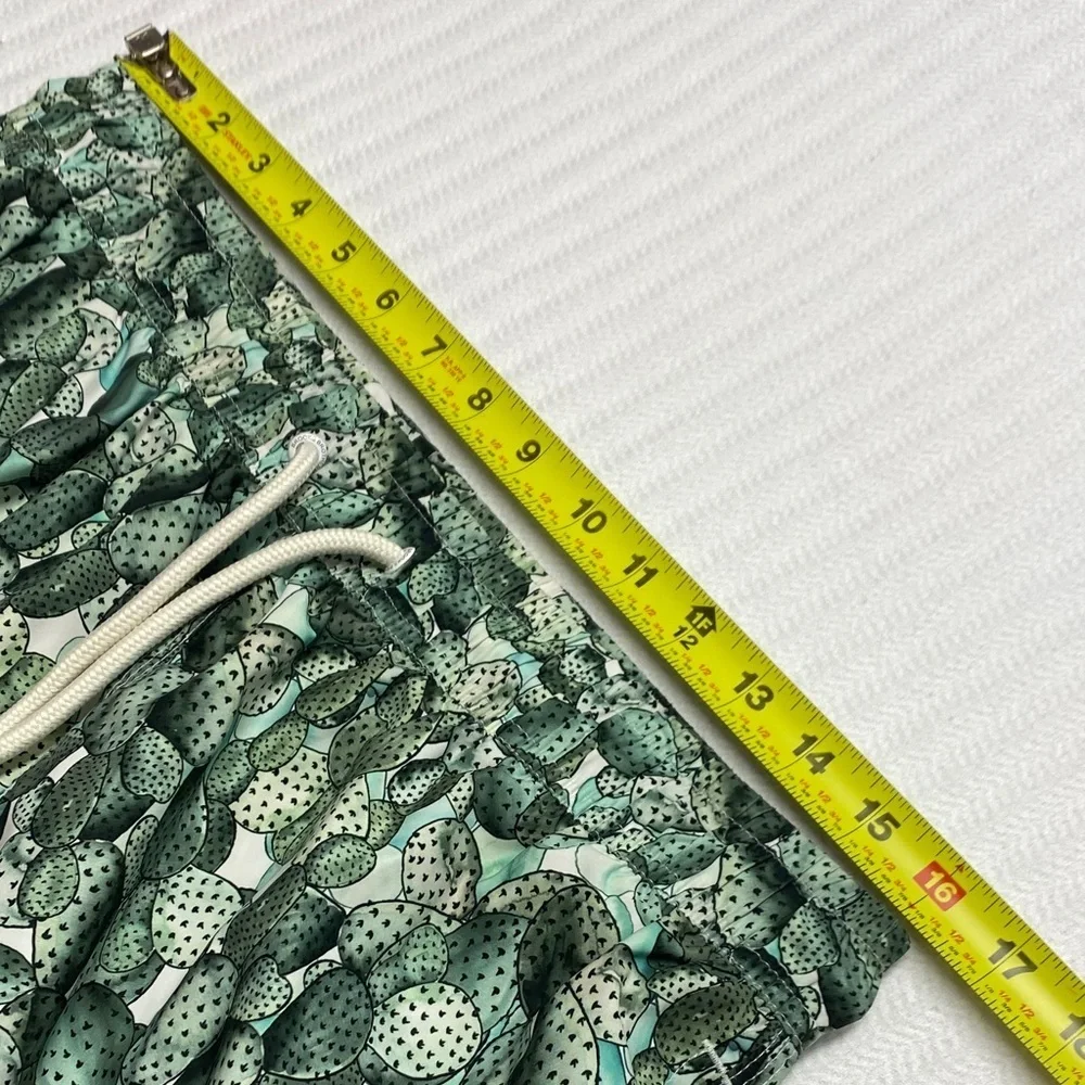 Brooks Brothers Cactus Print Swim Trunks | Drawstring | Size L